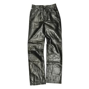 AGOLDE high rise 90s recycled leather pants detox black womens 25 y2k bootcut